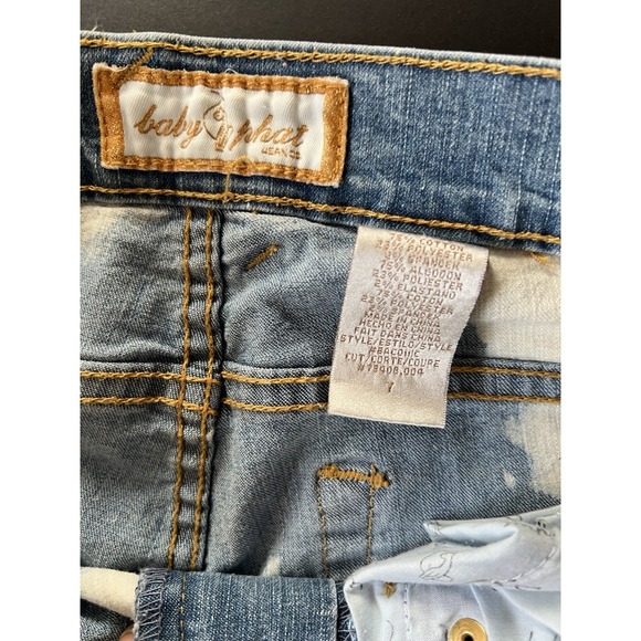 Vintage Baby Phat Jeans Women's Bootcut Size 7 Y2K Blue Jean Bleached - Picture 2 of 8